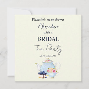 Personaliseer Vrijgezellenfeest Tea Party Kaart