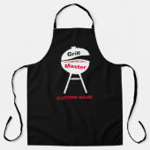 Personaliseer w Naam Custom Black Chef Mannen Vrou Schort (Voorkant)