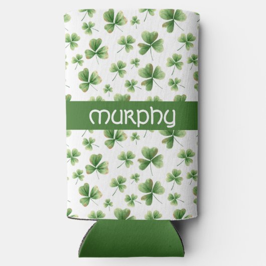 Personaliseer Waterverf Shamrock Pattern (Achterkant)
