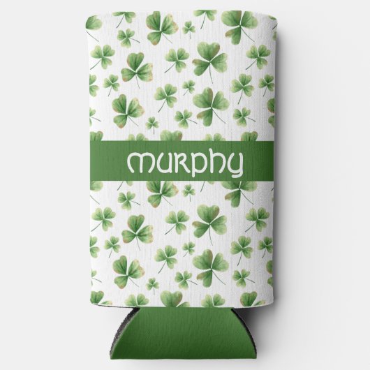 Personaliseer Waterverf Shamrock Pattern (Voorkant)