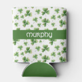 Personaliseer Waterverf Shamrock Pattern Blikjeskoeler (Achterkant)