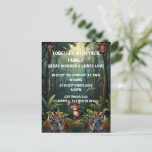 Personaliseer Wedding Zoo Uitnodiging Briefkaart