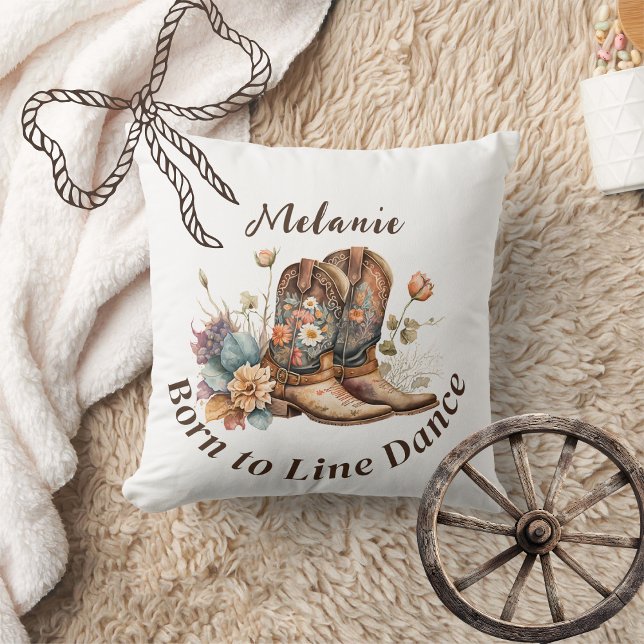 Personaliseer Western Boho Line Dancing Kussen (Creator heeft geüpload)