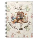 Personaliseer Western Boho Line Dancing Notitieboek (Voorkant)