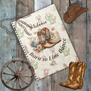 Personaliseer Western Boho Line Dancing Notitieboek