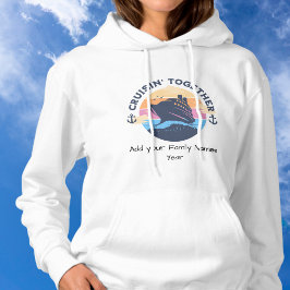 Personaliseer White Family Cruise Schattigee Hoodi Hoodie