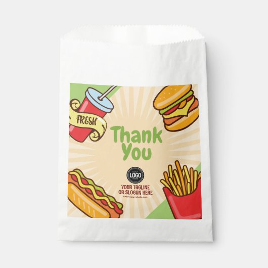 Personaliseer zakelijk logo | Hamburger Hotdog The Bedankzakje (Voorkant)