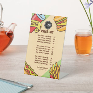 Personaliseer zakelijke Logo   Hamburger Hotdog-th Reclamebord Met Voetstuk