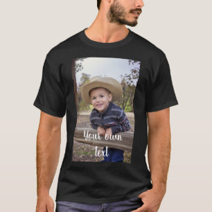 Personaliseer. Zwart Shirt. Voeg je eigen foto en  T-shirt