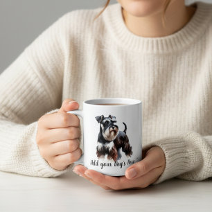 Personaliseer Zwarte en Bruine Schnauzer Aandenken Koffiemok