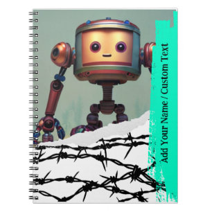 PERSONALISEERbaar Cute Robot Notitieboek
