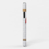 Personaliseerbaar Rood Wit Voetbalshirt Case-Mate iPhone Case (Achterkant/rechts)