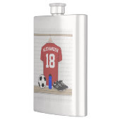 Personaliseerbaar Rood Wit Voetbalshirt Flacon (Links)