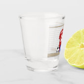 Personaliseerbaar Rood Wit Voetbalshirt Shot Glas (Links)