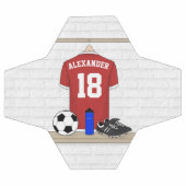 Personaliseerbaar Rood Wit Voetbalshirt Voetbal (Enkel)