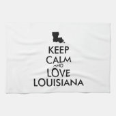 Personaliseerbare HOUD RUST en LIEFDE LOUISIANE Theedoek (Horizontaal)