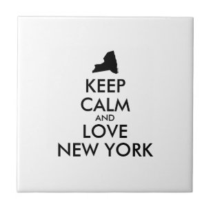 Personaliseerbare HOUD RUST en LIEFDE NEW YORK Tegeltje