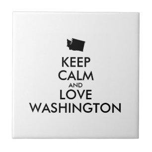 Personaliseerbare HOUD RUST en LIEFDE WASHINGTON Tegeltje