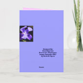 Personaliseerbare Kaart: Iris met Inspirerend Kaart (Achterkant)