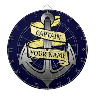 Personaliseerbare Schip het Anker van de Kapitein Dartbord