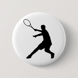 Personaliseerbare tennis ronde button 5,7 cm