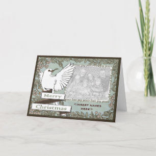 PERSONALISEERBARE Witte Kerstmis van de Duif… - Feestdagen Kaart