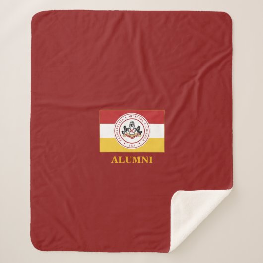 PERSONALISEERD ALUMNI Red Sherpa PMC Flag Blanket Deken (Voorkant)