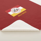 PERSONALISEERD ALUMNI Red Sherpa PMC Flag Blanket Sherpa Deken (3/4)