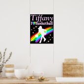 PERSONALISEERD BASKETBALL GIRL PLAYER POSTER (Keuken)