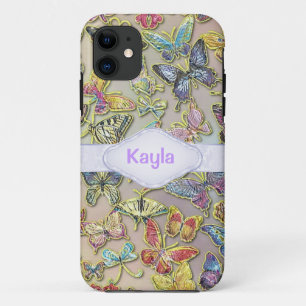 PERSONALISEERD BUTTERFLY CHIC CUSTOM I PHONE 5S HO iPhone 11 HOESJE