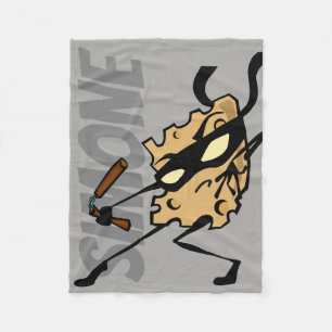 PERSONALISEERD FUNNY NINJA CHEESE FLEECE BLANKET DEKEN