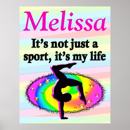 PERSONALISEERD GYMNASTICS LIFE-POSTER POSTER (Voorkant)