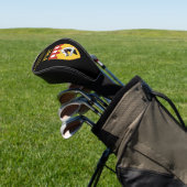 PERSONALISEERD Hoesje stuurprogrammahoofd (BLACK)  Golfheadcover (Insitu)