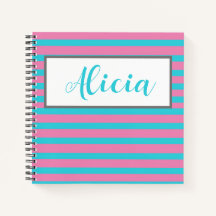 PERSONALISEERD STRIPED DESIGN-Notitieboek