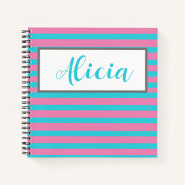 PERSONALISEERD STRIPED DESIGN-Notitieboek Notitieboek