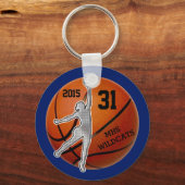 PERSONALISEERDE Basketball Sleutelhangers JOUW TEK (Voorkant)