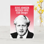 PERSONALISEERDE BORIS JOHNSON KAART (Gele Bloem)