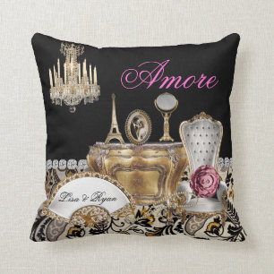 PERSONALISEERDE CHIC PARIS THEME Pillow Kussen