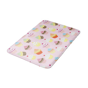 PERSONALISEERDE CUPCAKPINKPATROON BADMAT