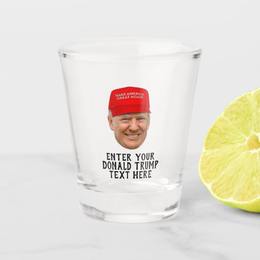 PERSONALISEERDE DONALD TRUMP MAGA SHOT GLAS (Voorkant)