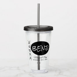 PERSONALISEERDE GRONDWEDING ACRYLIC TUMBLER ACRYL DRINKBEKER