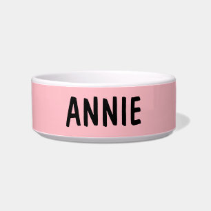 PERSONALISEERDE KAT OF DOG BOWL PINK VOERBAKJE