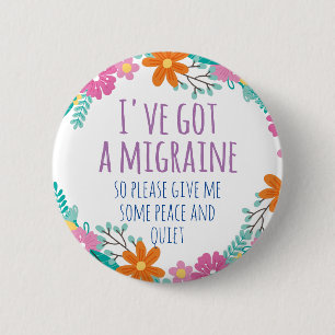 PERSONALISEERDE MOM HEEFT EEN MIGRAÏNE RONDE BUTTON 5,7 CM