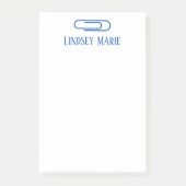 PERSONALISEERDE PAPIER CLIP Post-it Notes (Voorkant)