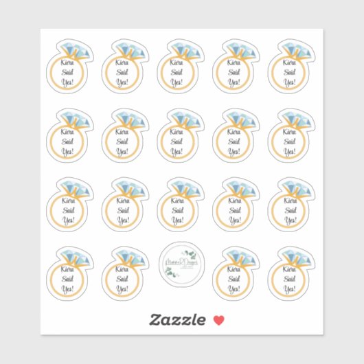 PERSONALISEERDE VERLOVING STICKERS (Vel)