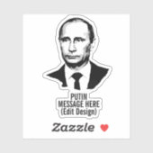 PERSONALISEERDE VLADIMIR PUTIN STICKER (Vel)