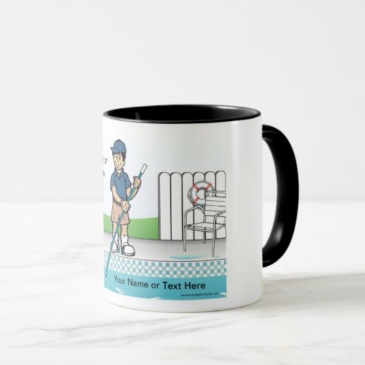Personaliseermachine voor pool - Mannelijke Cartoo Mok (Voorkant rechts)