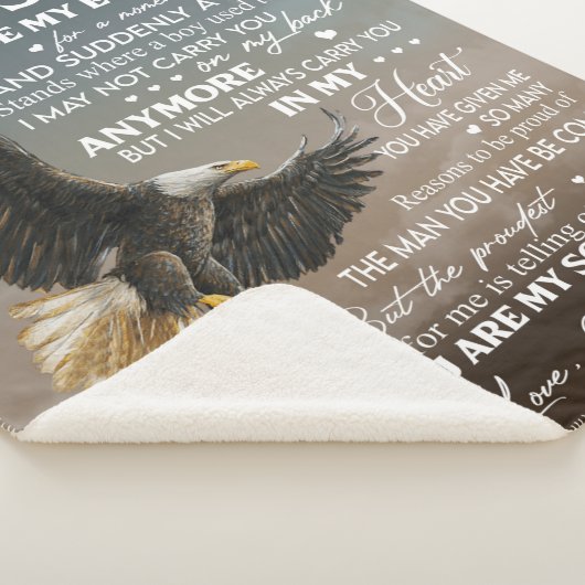 Personaliseren aan mijn zoon van liefde mam-cadeau sherpa deken (3/4)