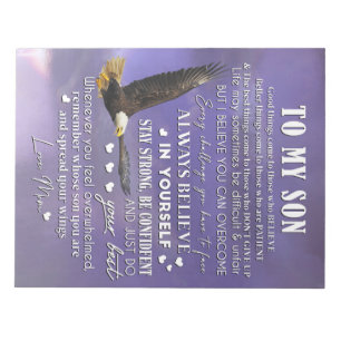 Personaliseren aan mijn zoon van Love Mam Gift Notitieblok