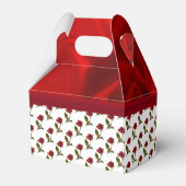 Personaliseren: Dank u - Red Roses Pattern Bedankdoosjes (Achterkant)